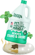 Sunny &amp Honey Pet Stain and Odor Remover - Enzyme Cleaner for Dog Urine and Poop on Carpets and Furniture - Strong Pet Carpet Cleaner Spray (1 Gallon Mint)