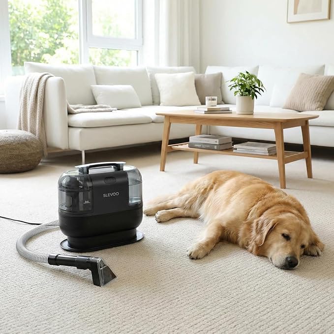 Portable Carpet Cleaner 2026 New Upholstery Cleaner Pet Spot Stain Remover with 20Kpa Strong Suction 500W Powerful Motor