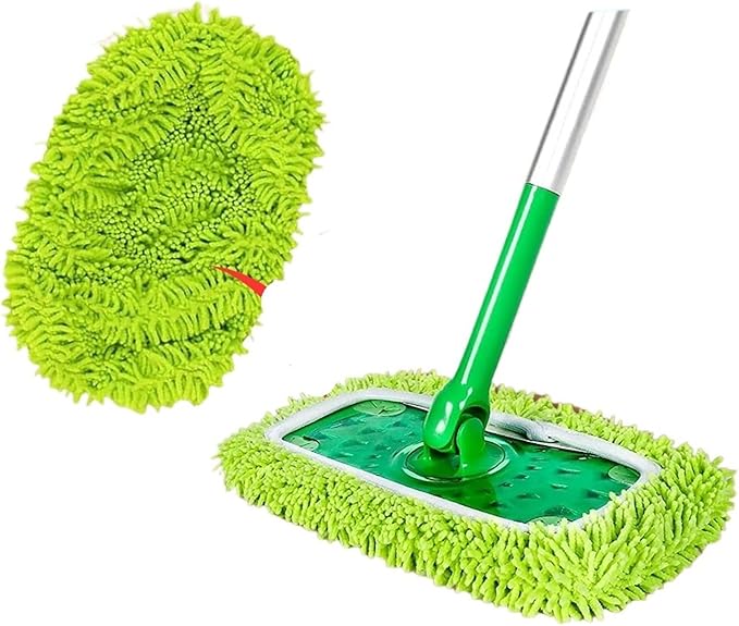 Reusable Mop Pads Compatible with  Microfiber Dry Sweeping Cloths Wet Refills 5 Pack