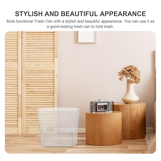 Trash Can 31.5X14X28.5Cm Plastic Garbage Bin Container for Bathroom Bedroom Open Top Multi-Function Wastebasket