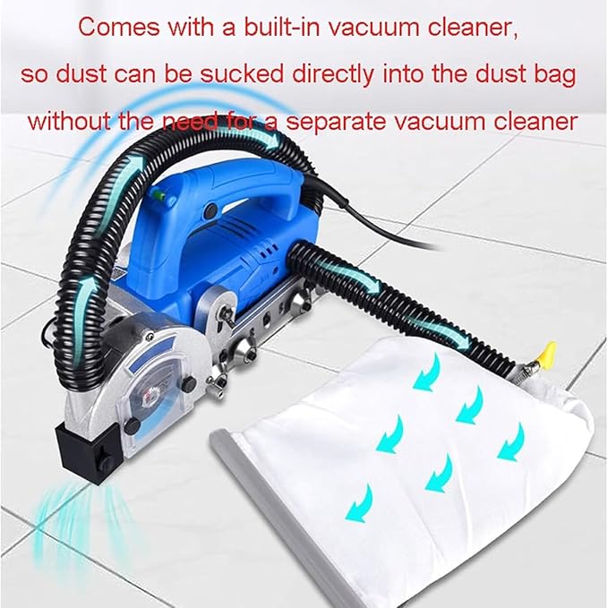 Industrial Electric Tile Crack Cleaner + Grout Removal Machine + 1200W Powerful Motor + Old Grout &amp Cement Removal + Commercial &amp Household Tile Renovation Projects 5*sawblade