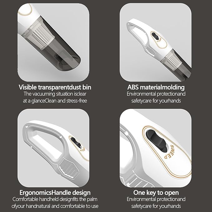 VELPEN Lightweight Cordless Stick Vacuum Cleaner for Hardwood Floors and Carpet Rechargeable 6000pa Suction Runtime of 20 Minutes Includes Multiple Tools