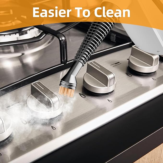 Spurgehom Handheld Multi-Surface Steam Cleaner with 11-Pc Accessories &amp Safety Lock – Dirty-Free 550ML Large Capacity Steamer for Floors Upholstery Cars and Home Use