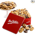 Mrs. Fields 72 Nibblers Bite-Sized Cookies Signature Tin - Assorted with 5 Classic Cookie Flavors
