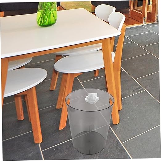 Modern Small Trash Can for Bedroom Plastic Garbage Bin Easy-Access Wastebasket for Home Office Stylish Design Fits Any Decor for Compact Spaces