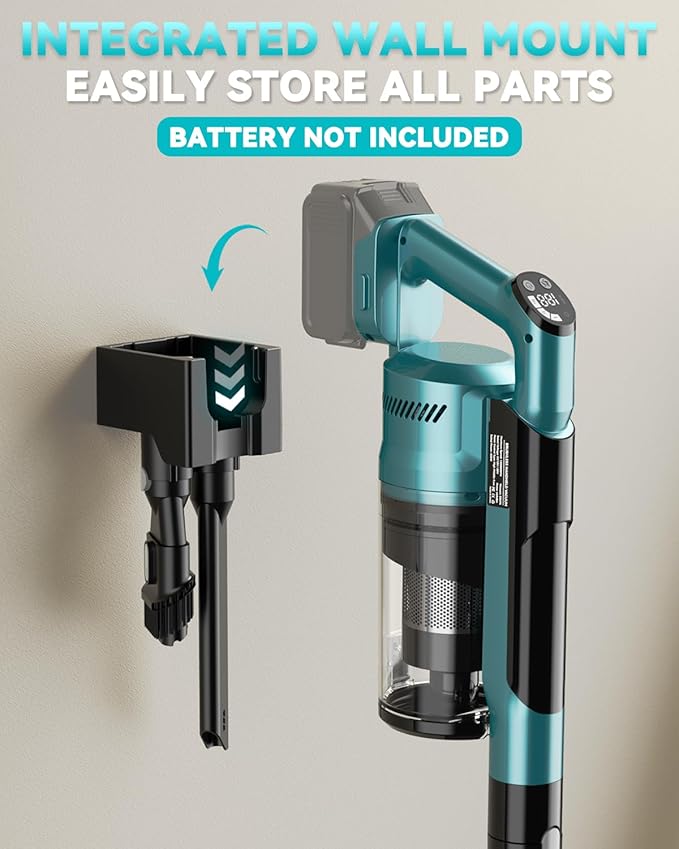 350W Cordless Vacuum Cleaner for Makita 18V Battery 35kPa Brushless Lightweight Stick Vacuum with 3 Mode Suction 6 in 1 Stick Vacuum Cleaner with HEPA for Floor Carpet Car (Battery Not Included)