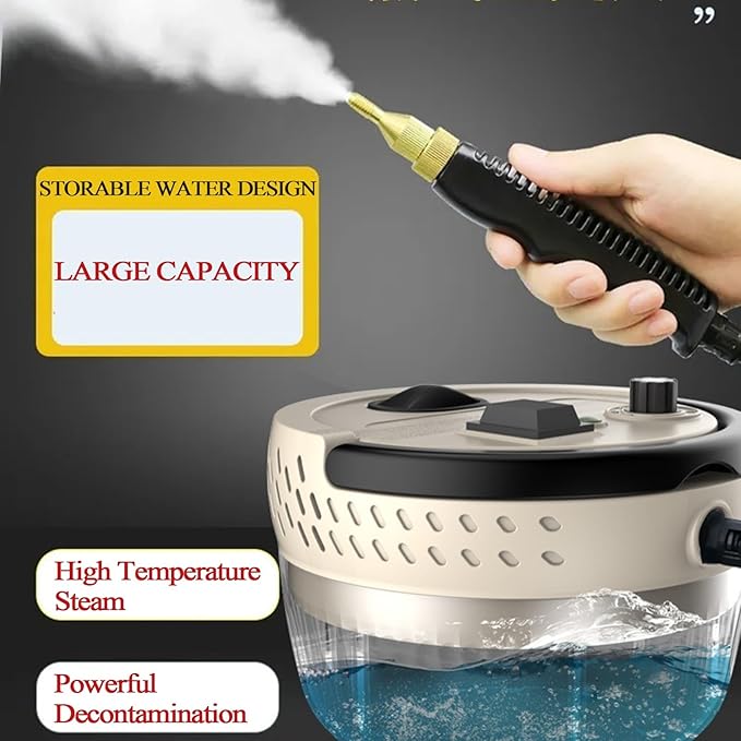 Portable Steamer for Cleaning 6 Speeds High Pressure Handheld Steam Cleaner High Temperature Deep Steam Cleaner For Kitchen Bathroom Car AC