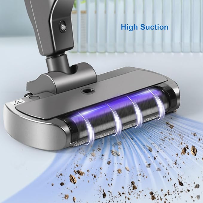 Sorandy Cordless Vacuum Mop Automatic Electric Wet Dry Vacuum Floor Cleaner with Self Feature and 500ml Dust Container Intelligent Dust Detection for Home