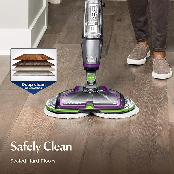 BISSELL® Spinwave Cordless Pet Hard Floor Spin Mop Cleaner 18V with washable mop pads for sealed hard floors 23157