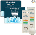Grove Co. Laundry Detergent Sheets and Laundry Balls Bundle Dissolving Washer Sheets (2 Pack - 64 Loads) Uncented Free &amp Clear 100% Wool Dryer Balls (2 Pack - 6 Balls) Unscented