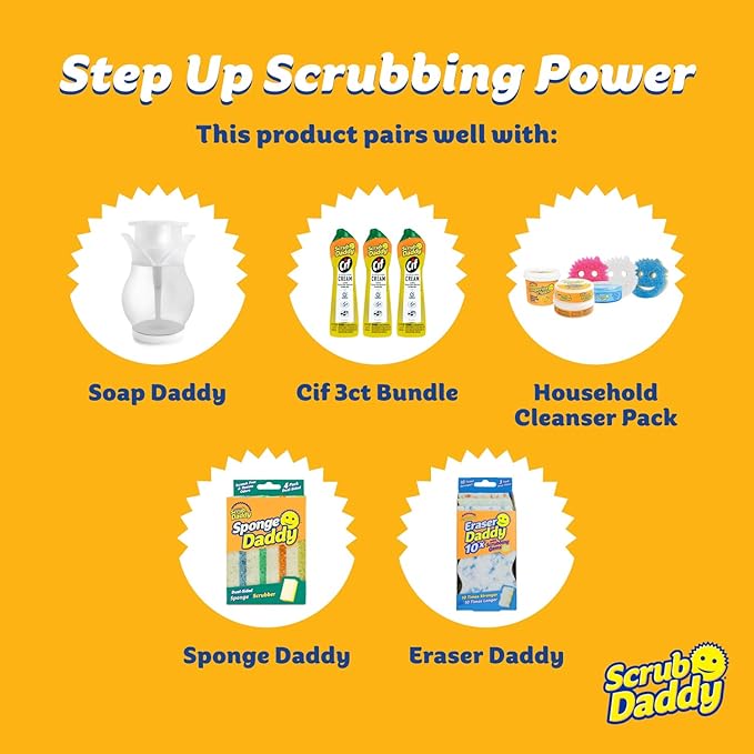 Scrub Daddy 4 Scrub Daddy Sponges &amp 4 Scrub Mommy Kitchen Sponges - Scratch-Free for Dishes &amp Multipurpose Cleaning - BPA Free &amp Made with Polymer Foam - Stain &amp Odor Resistant (16 Pac