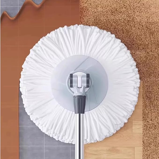 mop Mop for Floor Cleaning Long Handled Microfiber Floor Mop Automatic Spin Drying 2 mop Heads for Kitchen Restaurant Bathroom 1.25m mops