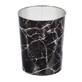 mDesign Round Metal Small 1.7 Gallon Recycle Trash Can Wastebasket Garbage Container Bin for Bathrooms Kitchen Bedroom Home Office - Durable Stainless Steel - Mirri Collection - Black Marble