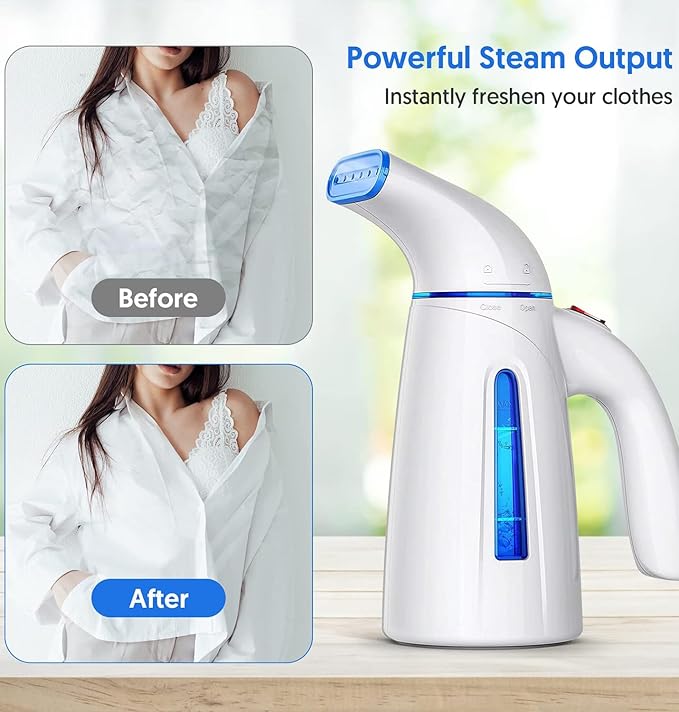 OGHom Steamer for Clothes Handheld Clothing Steamer for Garment 240ml Big Capacity 700W Portable Travel Steam Iron (Blue)