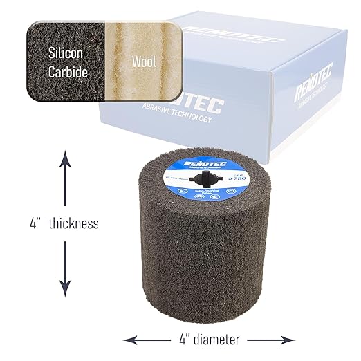 4 Polishing Wheel Pro Pack 100x100mm Aluminum Oxide Premium Wool Grit 280/400/800/1000 from Finishing to Mirror Polishing