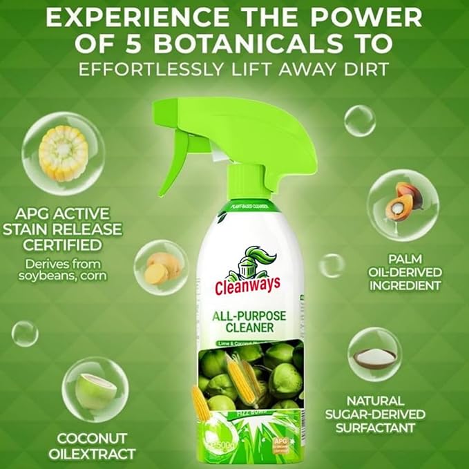 Cleanways All Purpose Cleaner Multi-purpose Cleaner Suitable for Refrigerators Microwave Ovens And Rice Cookers Easy Home Cleaning with No Rinsing Required Fresh Fragrance (1PCS)