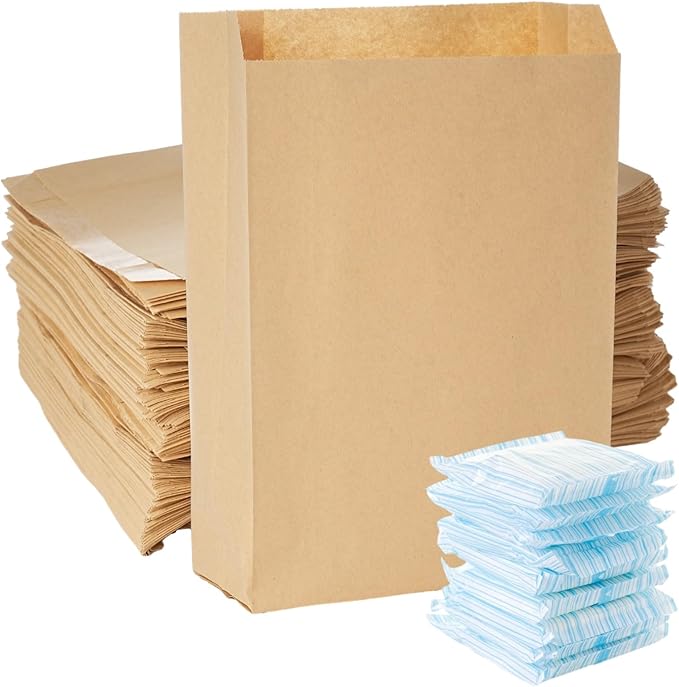 300 Pcs Feminine Hygiene Disposal Bags - 7 X 11 Inch Sanitary Napkin Disposal Bags Tampon Bags Disposal for Bathroom Waxed Kraft Hygiene Liner Bags Business Restroom Personal Dispensers Bags