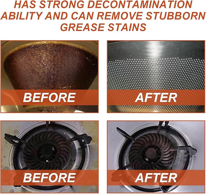 Powerful Kitchen Oil Cleaner - Remove Stubborn Grease Rust And Stains Effortlessly(2PCS)