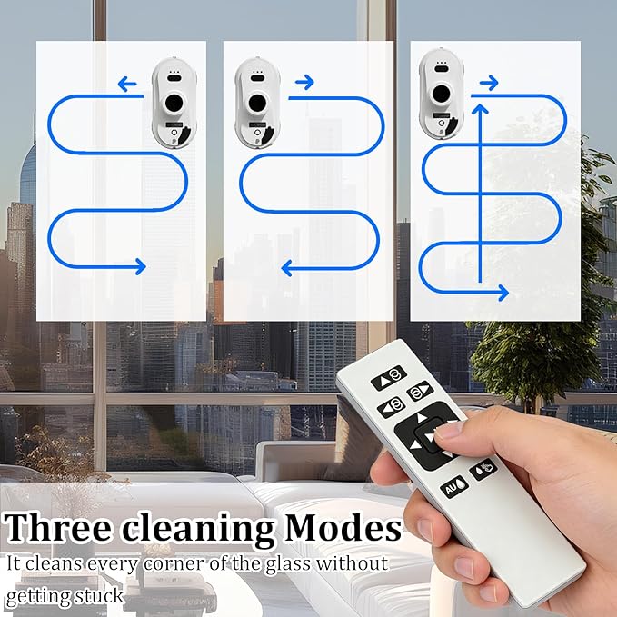 Window Cleaning Robot with Tuya APP Control Ultrasonic 5600PA Auto Water Glass Cleaning Automatic Smart Robot CleanerWindow Vacuum Cleaner with Control Windows