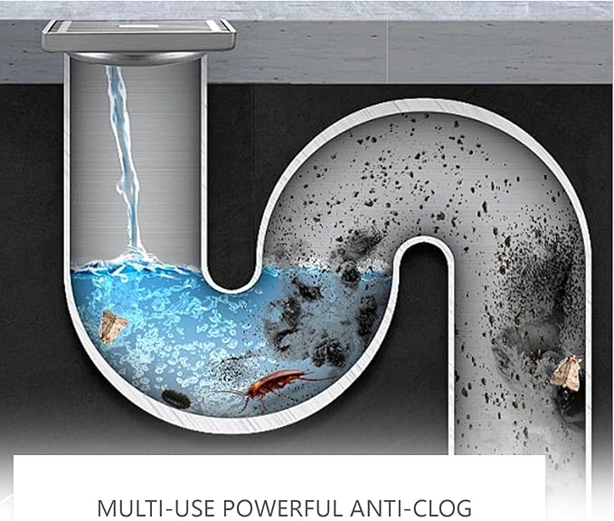 Drain CleanerStrength Drain Cleaner Powerful Pipe Dredging Agent Liquido Para Destapar Tuberias Sink Clog Remover Liquid (2PC)