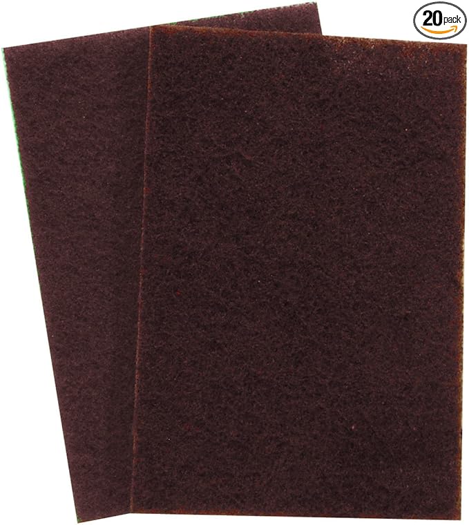Bon Tool 3M - 87-235 7447 Scotch-Brite 9-Inch by 6-Inch by 1/2-Inch Scouring Pad Maroon 20-Pack