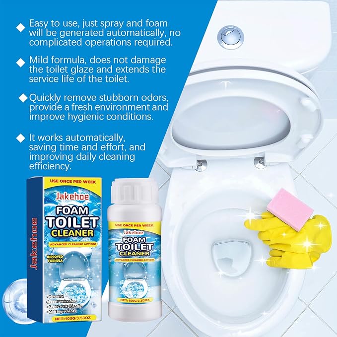 Foam Toilet Cleaner Advanced Cleaning Action Weekly UseToilet Bowl Cleaner Toilet Bowl Powerful Cleaner-2Pack
