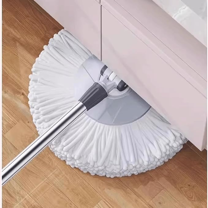mop Mop for Floor Cleaning Long Handled Microfiber Floor Mop Automatic Spin Drying 2 mop Heads for Kitchen Restaurant Bathroom 1.25m mops