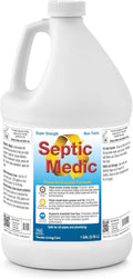 Septic Medic Septic Tank Treatment Enzyme System Cleaner Breakdown Sludge Breakdown Grease and Fat Supports Drainfield and Leach Field Free Flow Backed by Science – 1 Gallon