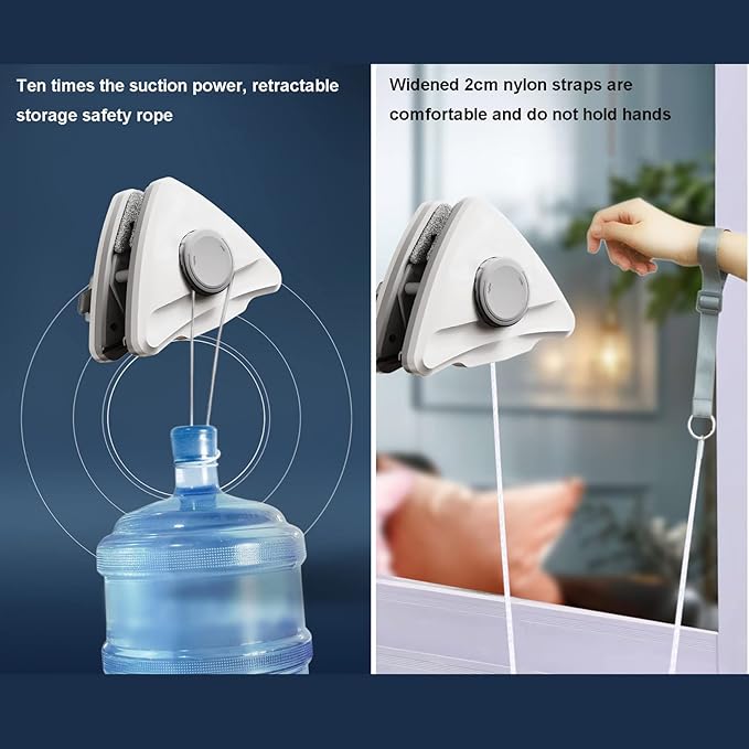 Magnetic Window Cleaner Magnetic Window Cleaner 10-Gear Adjustable Double-Sided Window Cleaning Equipment Glass Wiper Cleaning Tools Outside Window Cleaner3~28mm
