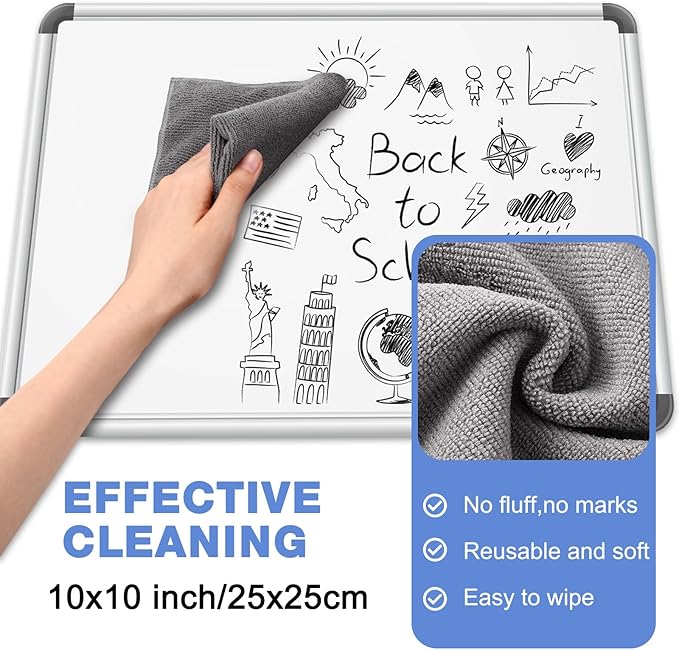 10 Pack Non-Toxic Whiteboard Cleaner 8.5fl oz Dry Erase Board Cleaner with 6 Cloths Non-Toxic Dry Erase Cleaning Spray Removes Stubborn Marks from Whiteboards
