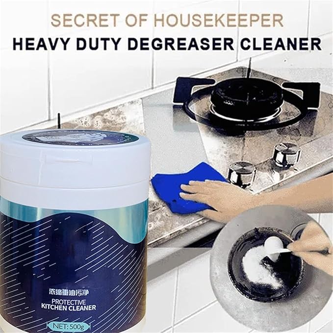 Kitchen Powder Degreaser Cleaning Powder for Grease All Purpose CleaningPowder Stove Cleaner Heavy Oil Grease Away PowderCleaner (1PC)