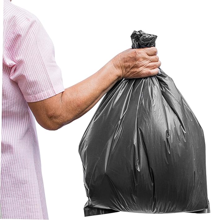 200 Pcs Thick Disposable Portable Trash Bags Strong Garbage Bags for Bathroom Travel and Outdoor Use Heavy-Duty Drawstring Closure