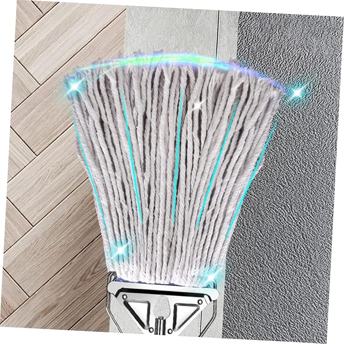 ERINGOGO Cotton Mop for Floor Cleaning Long Handle Wet Dry Mop for Hardwood Tile and Highly Absorbent Durable Comfortable Grip for Home Use