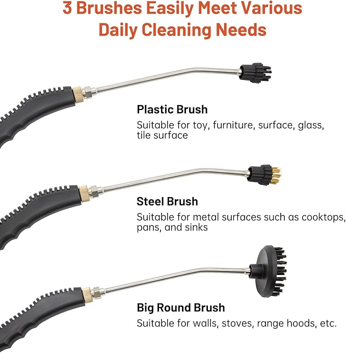 Portable 2500W Handheld Steam Cleaner 1000Ml Water Tank High Pressure Steam Cleaner for Car Detailing Home Electric Steam Cleaner