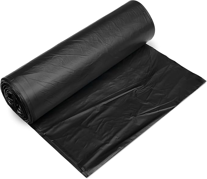 Inteplast 40-45 gallon coreless roll trash can liner 40 x 48 in 12 micron thickness 25 bags per roll 10 rolls black | 250 Count (S404812K)