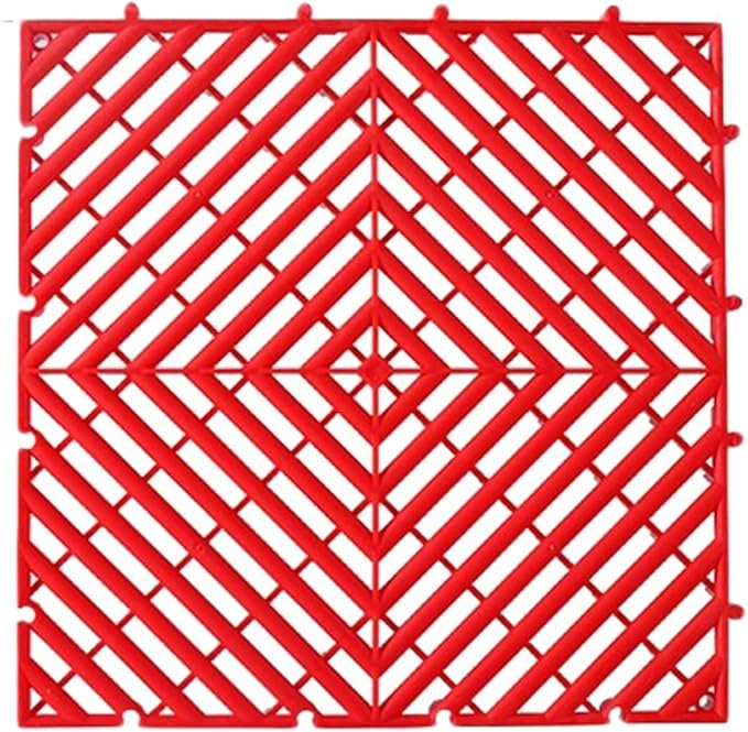 Trench Drainage GrateDrain Covers OutdoorModular Interlocking Mats Multicolor 40x40x3cm 4-20 Pcs Pack 4 Ton Capacity(Red4 pieces)