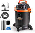 Armor All VO405P 0901 4 Gallon Wet/Dry Vac 2.0 Peak HP Shop Vacuum with Nozzles &amp BrushBlack/Orange