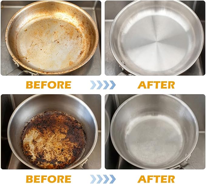 Multi-Functional Cleaning Powder - Rust Removal Grease Cleaning For Kitchenware Stove &amp Range Hood - Anti-Stain Eco-Friendly &amp Easy To Use(3PCS)