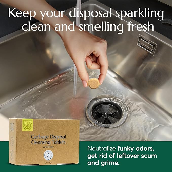CLEANOMIC Reusable Kitchen Cloth Garbage Disposal Cleaner &amp Fabric Softener Sheets Bundle