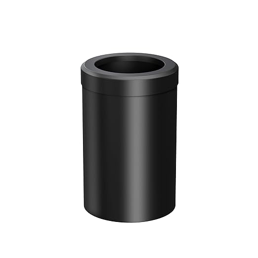 Gatco Small Bathroom Trash Can With Lid Round 3 Gallon Stainless Steel Wastebasket Under Sink Matte Black For Bathroom Bedroom Office (1912)