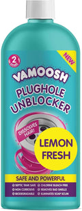 Vamoosh Drain Clog Remover | Dissolves Hair | Bleach-Free Shower &amp Sink Drain Cleaner | Septic Tank Safe | Fast-Acting | Safe &amp Powerful | 20fl oz (Pack of 1)