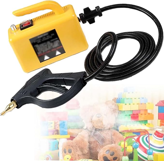 High Pressure Steam Cleaner2600 Watt Steam Cleaner Portable HandheldHome Tankless Grout Tile Car Engine Detail Greasy Kitchen BathroomYellow-220V