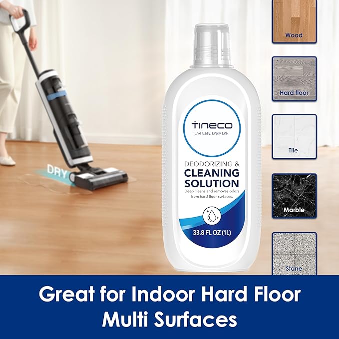 Tineco Floor Cleaning Solution 2L (33.8 OZ*2) for i5/i6 Stretch &amp FLOOR ONE S5/S6/S7/S9 Artist &amp S6/S7/S9 Master &amp Breeze Series (EXCEPT iFLOOR 5 Steam/S5/ S7/ S9 Artist Steam Series) Wet