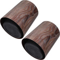 Imitation Wood Grain Trash Can Lidless Wastebasket for Bathroom Bedroom Office Kitchen Smooth Interior Easy to Clean Rustic Decorative Rubbish Bin for Home and Utility Rooms
