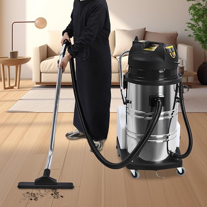 110V 2110W Portable Carpet Cleaner 80L/21.13Gal Stainless Steel Carpet Extractor Upholstery Wet Dry Vacuum Cleaner 3 in 1 Floor Cleaning Machine Carpet Cleaning Machine for Carpet Sofa