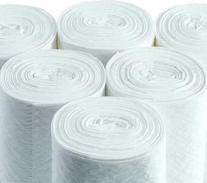 TYPLASTICS FleTex Tall Kitchen 13 Gallon Drawstring Trash Bags 300 Bags 24in x 27in Unscented White Wholesale Pack (Heavy duty 300 Count)