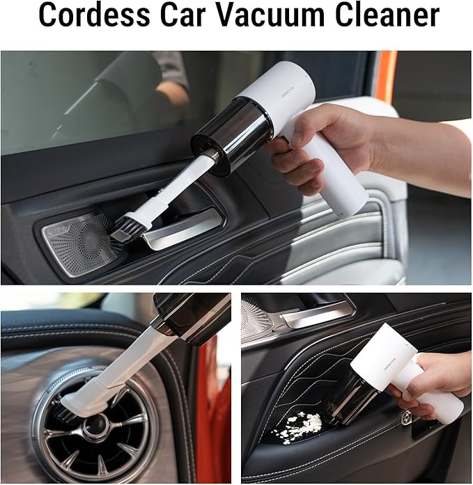 REIKIYA Portable Air Duster 150000RPM Super Power 18000Pa Cordless Vacuum Cleaner Rechargeable Handheld Pump with LED Light Adjustable Dust Blower for Computer Keyboard Car House Outdoor