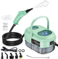 Handheld Steam Cleaner with Touch Screen Portable Steamer for Cleaning Hand Held Steamer Cleaner Pressurized Hand Steam Cleaner for Home Car Detailing Walls Grout Couch Tile Carpet Green