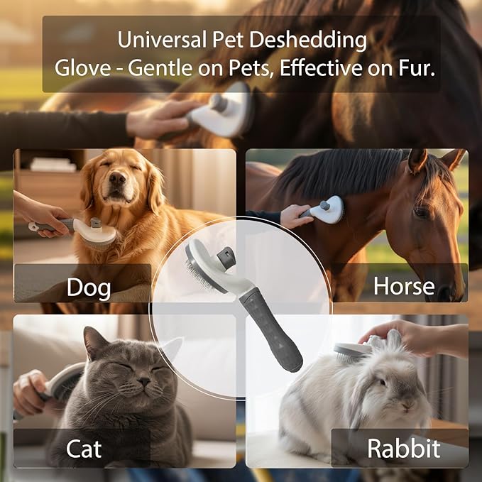 Roller Pet Hair RemoverSelf Cleaning Shedding BrushCat Brush for Shedding Pet Hair Removal Glove for Dogs &amp Cats Gently Remove Fur from Furniture Laundry Carpet &amp Car Seats3 Piece Set (
