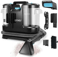 Cutewolf Portable Carpet and Upholstery Cleaner Powerful Suction Carpet Cleaner with Dual Brush Heads Deep Stain Spot &amp Odor Remover for Carpets Area Rugs Couches Auto Interior (Black)